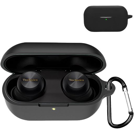 AIYYXXaz100ケース【キーホルダー付き】対応az100液状シリコンテクニクスaz100ケースワイヤレス充電可能軽量キズ防止スリム耐衝撃防水防塵紛失防止柔らかいeah-az100ケース(ブラック)