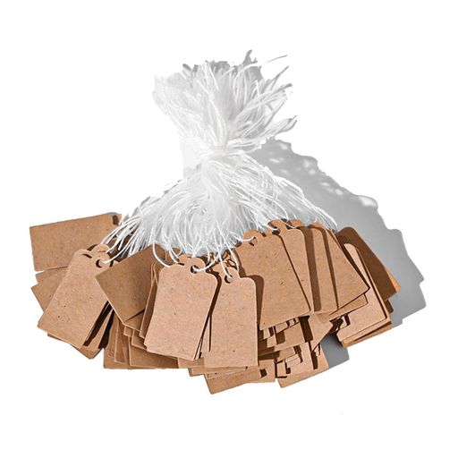 LOYELEY値札200枚(茶色)値札タグプライスタグラベ糸付き下げ札クラフト紙プライスカード商品価格タグ衣類アクセサリー商品タグ小糸付き衣類宝石アクセサリージュエリー腕時計ジュエリー…(3)