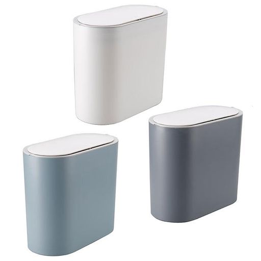 【6個入り】ゴミ箱 ブルー ふた付き スリム 分別 8L ごみ箱 ミニ 袋 見えない 中身...