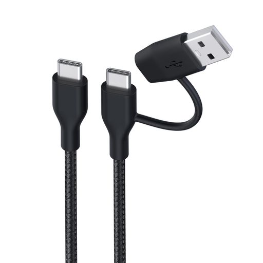 AcbandsUSBTypeC2in1ケーブル1.8m60WPD対応高耐久編組ケーブルUSB-A+C&USB-Cたいぷし急速ケーブル【Mac..