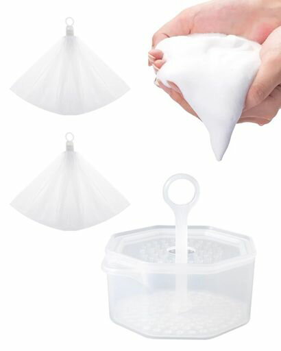 YACHUN洗顔泡立て器泡立てネット3個セットポータブル素早い泡立て濃密泡きめ細かなマイクロバブル毛穴ケアもっちり洗顔用美容グッズサスペンション収納可能