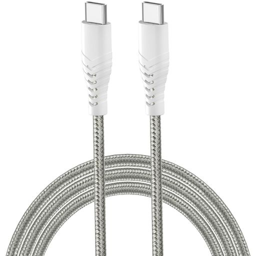 AcbandsUSBTypeCケーブル【1本セット/1m/グレー】60WPD対応高耐久編組ケーブルUSB-C&USB-Cたいぷし急速..