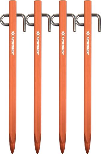 ✅【製品仕様】:サイズ(約): 直径9.5x長さ200mm、重量:(約) 47g ※1本あたり、材質:7A04アルミニウム合金材 【セット内容】: アルミ製 鍛造ペグ(20cmペグ)x4本 ✅【軽さと強度を両立】:このテントペグは航空機機構の主要部品にも使用されている7A04アルミニウム合金製で、アルミニウム合金の中でも最も強度の高い素材のひとつです。この鍛造ペグは砂場や石の多い硬い地面にも向いており強風にも耐えます。しっかりと刺さる厚み(9.5mm)と長さ(20cm)でありがながら超軽量(47g/1本あたり)です。 ✅スチール製の鍛造ペグの 「重いので携帯が大変 」の悩みを徹底的に解決しました。 軽量なアルミの鍛造で作られたペグで、スチール製の鍛造ペグに比べて62%の軽量化に成功。 20cm1本あたりの重さはわずか47gだ。あまりに重い荷物を持てない女性の方やお年寄りの方にもおすすめです。 ✅【サビに強い】:アルミニウムは空気中で酸化皮膜を形成するため、耐食性が非常に高く錆びにくいで、雨の日も安心して使える! 地面からペグを抜いてさっと土を落とすだけでそのまま収納しても錆びてくることはありません。