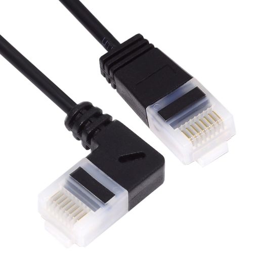 CY 超薄型スリムCat6イーサネットケーブル RJ45 直角UTPネットワークケーブル パッチコード 90度 Cat6a LAN ノートパソコンルーターTVボックス用