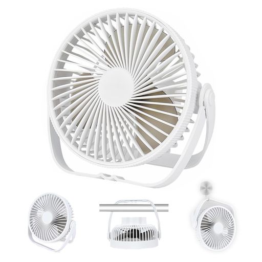 卓上扇風機静音USB扇風機キャンプ扇風機360度角度調整3段階風量パワフル送風USB給電と充電式TYPE-Cデス..