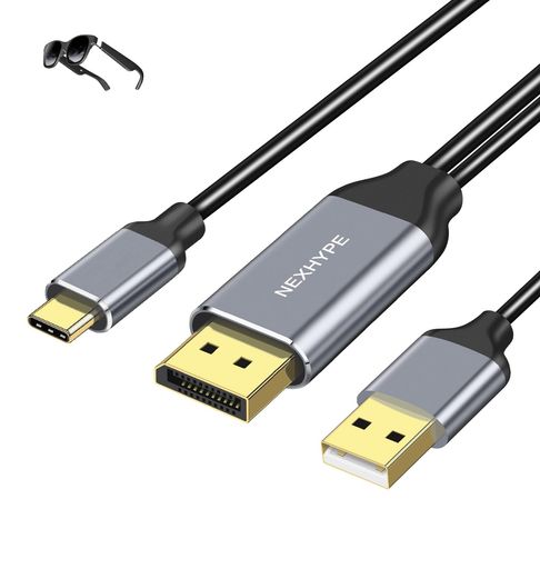DisplayPort to USB-C 変換ケーブル Xrea Air 4K@60Hz 1.8M Display Port to Type-...