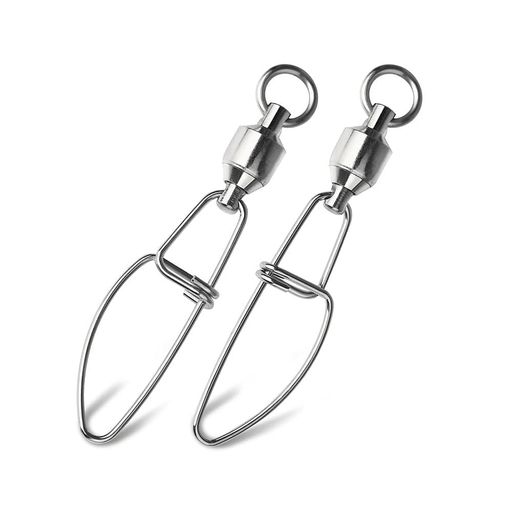 2つの高強度ステンレススイベルクロスロックボールベアリングバックル耐腐食海釣り釣り道具ルアースナ..