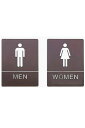 YFFSFDCトイレ標識プレート男女サインマークステッカー案内看板WCお手洗い飲食店男性用女性用共用2種セット