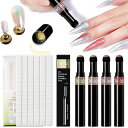 Doyimeミラーパウダーペン【4色+粘土96個】ミラーネイルペングリッターネイルペンスティックタイプ固形適切なパウダーアートソリッドネイルアートオーロラジェル...