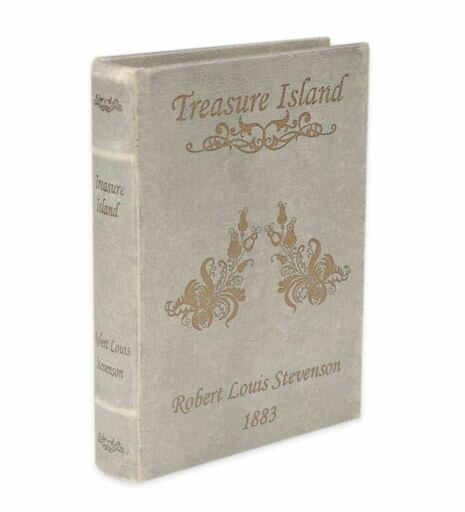 秋月貿易アンティーク風シークレットボックスSサイズ「TreasureIsland」洋書型小物入れアクセサリー収納金庫ケースLV09095-1S