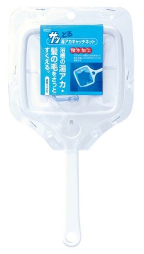 オーエ湯アカネット白縦29x横14cmサッとる風呂浴槽髪の毛ほこりすくう吸盤フック付