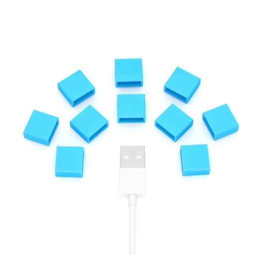 【2024新版】USB-Aタイプ(標準タイプ)10個パック脱落防止ソフトシリコン製オスポート防塵保護カバー防..