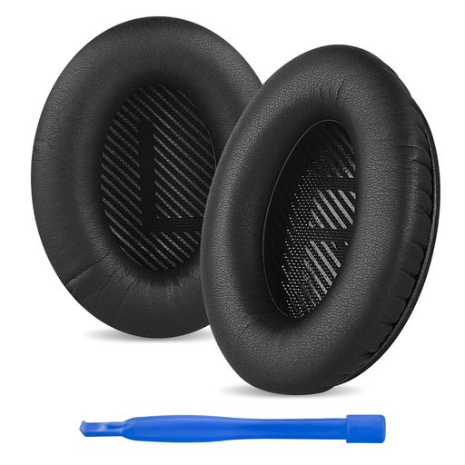 Linkideaイヤーパッド互換性パッドSrhythmNC25NC25Proヘッドホンに対応パッドイヤークッション/イヤーカッププロテインレザー/(黒)