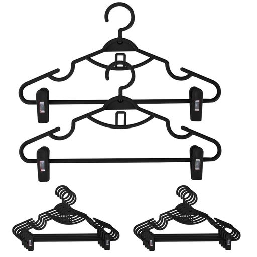 AYOハンガーすべらないハンガーズボンハンガー10本組クリップ付きスカートハンガー連結フック付き360度回転フック洗濯ハンガースラックスハンガー曲がらない頑丈軽...