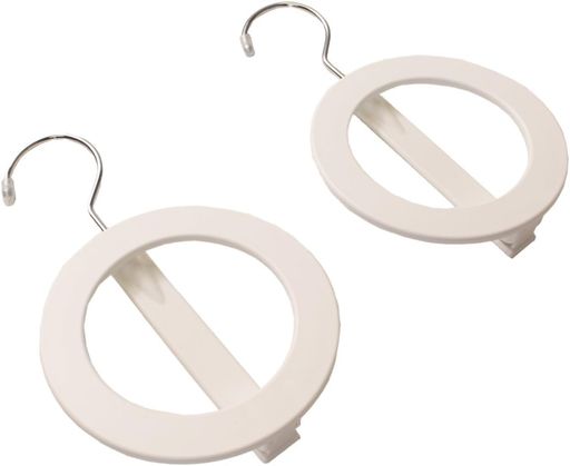 シンコハンガー(Shinkohanger)ハンガーサークル2本セットホワイト日本製ラックズボン洗濯タオルスラックスバスタオルネクタイ頑丈かたくずれ防止物干しスカ...