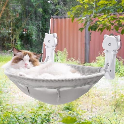 インドア 【沈み込みデザイン】 JUNSPOWの猫ハンモックは、猫が丸まって眠れるように特別に設計されており、猫に安心感を与えます。猫が丸くなって眠るのは、本能的な反応であり、体の露出面積を減らし、怪我のリスクを軽減することで、より高い信頼性と快適性を猫ベッドからもたらします。 【折りたたみ式&amp;空間節約】この吸盤式窓用猫ベッドは、床面積を取らずに窓や壁に設置することができます。上向きに折りたためるので、使用しない時はいつでも折りたたむことができ、保管も簡単で便利です。室内スペースの有効利用が大幅に高まります。 【素材頑丈&amp;安全性】猫窓用ハンモックのメインサポートフレームは頑丈な金属製で、曲がらない、壊れない、変形しない。4つの強力な吸盤で、最大耐荷重は19kgまで! 【ジッパー構造&amp;通気性】猫用ハンモックに付属しているカバーは、取り付けと取り外しが簡単なジッパーで設計されています。高品質の通気性サンドイッチメッシュ生地は、湿気や蒸れを防ぎ、爽やかで通気性が良いので、暑い夏に熱を発散させることができます。 【取り付け前のヒント】 吸盤が窓にしっかりとくっつくように、お湯に4分間浸して柔らかくします。