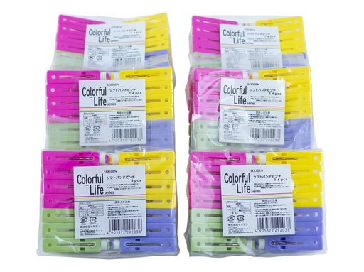セキデンソフトバンドピンチ14pcs6セット洗濯バサミ跡がつきにくいハンガーしっかりはさむズレ防止エコ..