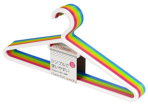 サワフジスリムハンガー10本組カラフルSL-10