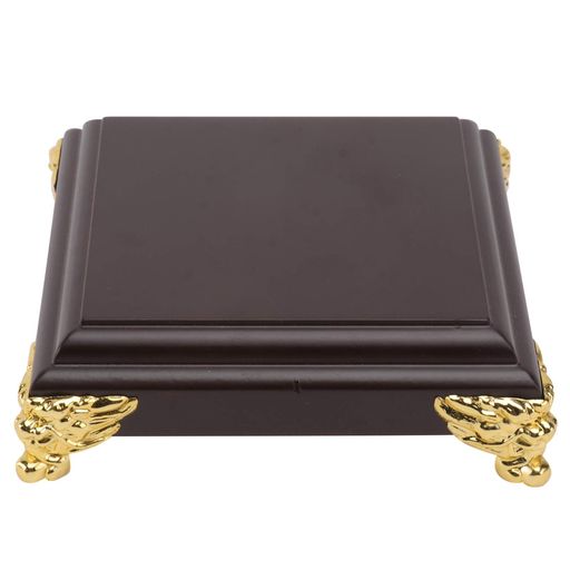 WINOMOミニテーブル仏像スタンド崇拝台座家具ディスプレイスタンド木製正方形固体タイチーク材用小さなささい彫像アイテム