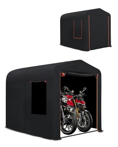 Mozan サイクルポート バイクガレージ 2台/3台対応 自転車テント 屋外用 バイクシ...