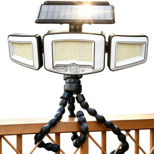 ソーラーライト 屋外 防水 センサーライト ソーラー USB充電式 231LED 超高輝度 3面発光 360°角度調整可能 3つ知能モード【設置簡単 フレキシブル三脚付・壁掛け粘着フック・ネジ】2000mAh大…