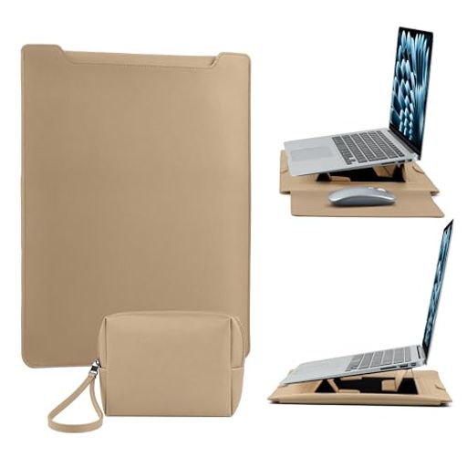 [ 対応機種 ] ShinKin 15-16インチのノートパソコン 薄型 ケース【3in1】に 富士通LIFEBOOK / MacBook / HP / Dell / Lenovo / ASUS / Surface / Acer / Huawei MateBook / Samsung Galaxy Book 対応可能です【注意: 薄型パソコンのみ15-16インチ 対応可能。サイズは合っているものの、厚みや重量のあるノートパソコンは、このケースに収まらない場合があります。お使いの機器をご確認ください】。 [優れた品質とスリムなデザイン] 高品質のPUレザーと柔らかい裏地で作られており、ノートパソコンを傷や日常の損傷から保護します。 衝撃やほこりからデバイスを保護します。 柔らかい感触と滑らかな表面により、お手入れが簡単です。 スリムなデザインのため、ケースがバックパックに簡単に収まるので、ノートパソコンを安全に安全に持ち運ぶことができます。 [ スタンド機能 ]インナーシェルにはスタンドが内蔵されており、ノートパソコンをさまざまな角度で調整できます。
