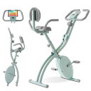 アルインコ(ALINCO)フィットネスバイク背もたれシートサイドハンドル幅広い身長に対応大型サドル折り畳み8段階負荷タブレットトレー付静音スキャン機能心拍数測定トレーニングバイクAFB…