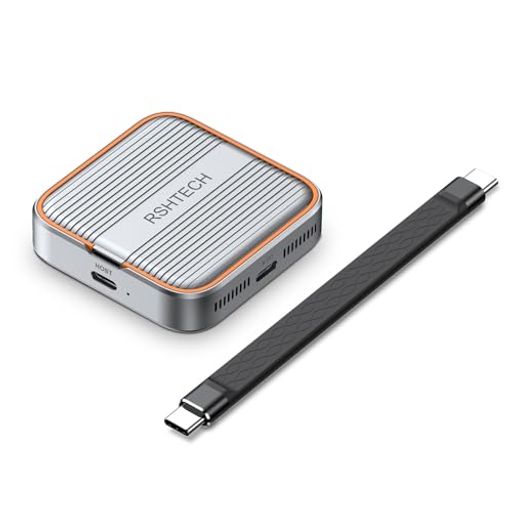 RSHTECH M.2 NVME SSD 外付けケース マグネット式 2230/2242 エンクロージャー USB 3.2 Gen2 10Gbps高速データ転送 iPhone 16/15 Pro/Pro Max 4K ProRes録画対応
