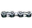 YBNスーパーライトチェーンシルバーサイズ:1/2”x3/32”段数:8段長さ:116Lコネクター:QL付属