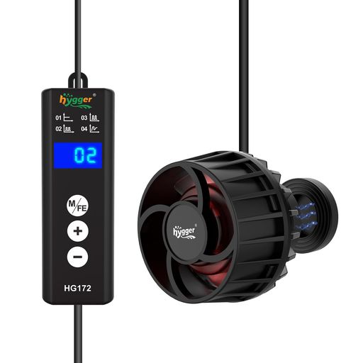 hygger 水流ポンプ 小型 強力 8000L/H 4モード水流 10段階流量/周波数調節 フィードモード ウェーブポンプ 循環ポンプ 水中ポンプ マグネット 低騒音 海水・淡水水槽対応 12W