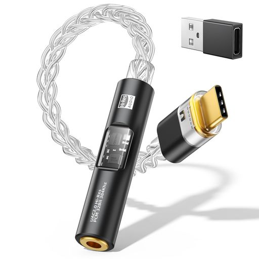MoKo USB C to 3.5mm イヤホンジャック 変換アダプター DACアダプター イヤホンケ...
