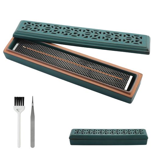 CEREMONYCEREMONYお香立て横置き安全お香ホルダーセラミックインセンスホルダーアッシュキャッチャー付..