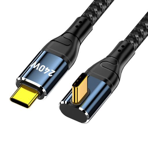 5Aで最大48Vをサポートするスイッチにより、ピークワット数は240Wです。新しいオプションの電源アップグレードには、現在提供されている標準電源範囲 (SPR) よりも新しい拡張パワーレンジ (EPR) ケーブルが必要です。 幅広い互換性、このType-Cケーブルは、Mac Pro 2020、2019、2018、XPS、Chrome Book、サポートされているデバイスなど、ほとんどのUSB-Cデバイス (主にノートパソコン) に広く互換性があります。また、データをディスクドライバーに接続することもできます。 USB-C 最大480bpsデータ転送レート、このUSB-Cケーブルはデータ転送速度最大480Mbpsに達します。 薄型アングルタイプなので、ポート周りのスペースが限られていてもメスポートに接続できます。 実用的な240W/100Wの電力供給。このUSB-Cケーブルは、最大240W/100W 48V@5A/20V@5Aの充電に対応し、USB-Cデバイスが使用されているときに電力を供給します。