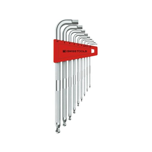 PB SWISS TOOLS ピービースイスツールズ(PB Tools) ローレット入 ボール付ロング六角レンチセット 9本組 パッケージ無し 3212LH-10