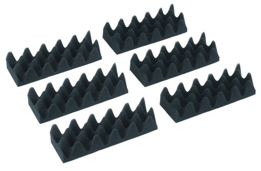 厚さ凹10mm凸45mmの高低差のあるソフトスポンジをドアトリムやピラーカバーに貼り付け不要音を吸音。 強力な粘着剤でしっかり貼り付け、長期間の使用を実現。 材質:ポリエチレンフォーム 質量:約9g/1個 外形寸法:60x200mm厚さ凹10mm、凸45mm
