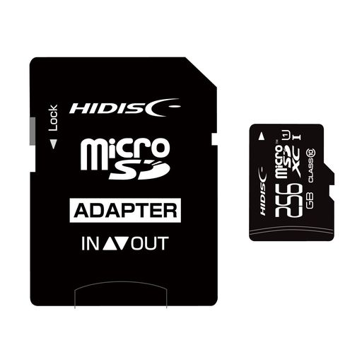 HIDISC microSDXCメモリカード 256GB Class10 UHS-I HDMCSDX256GCL10UIJP3