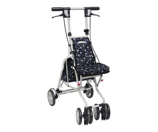 幅43x奥行53.5x高さ86.5~94.5(3段階/4cm)cm 折りたたみ時:奥行35x高さ68cm 座面:幅25x奥行18cm、座面高:46cm 車輪サイズ/前輪13x後輪14.5cm 重さ/4.5kg