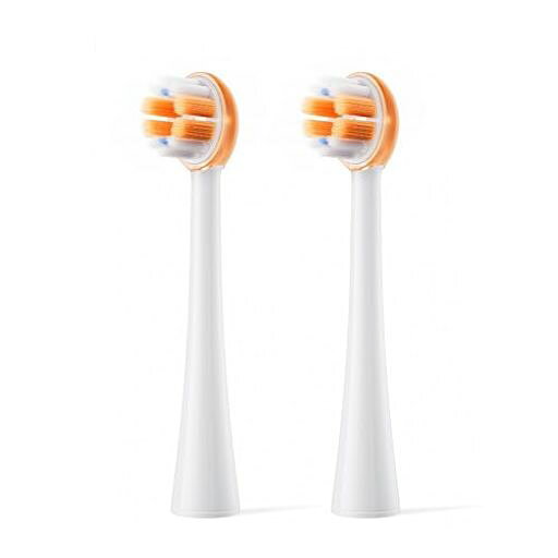【AirJet X3 Teen専用替えブラシ】RANVOO AirJet X3 Teen 10代向けモデル専用の交換ブラシヘッドです。小さめヘッド設計で、成長期の口にもフィットしやすく、奥歯や歯間、矯正器具まわりの毎日のブラッシングをサポートします。 【 デュポン社製Tynex Brilliance Pro採用】高品質なDuPont Tynex Brilliance Pro ブラシ毛を採用。ひし形形状のブラシ毛が歯面にしっかり沿い、食べかすや歯垢、黄ばみが気になる毎日のオーラルケアにアプローチします。 【フッ素配合毛でむし歯予防をサポート】フッ素配合ブラシ毛が、毎日のブラッシングにフッ素ケアをプラス。生えはじめの永久歯や成長期の歯をやさしくケアし、むし歯予防をサポートします。 【0.01mm極細やわらか毛で歯ぐきにやさしい】0.01mmの極細やわらか毛が、歯と歯ぐきのきわにやさしくフィット。生え変わり期のデリケートな歯ぐきにも負担を抑えた磨き心地で、はじめての電動歯ブラシにも使いやすいブラシヘッドです。