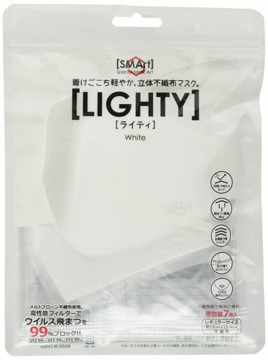 アドバンス立体不織布マスクライティホワイトSMArtSLR-067枚入り