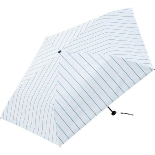 TONICAL超軽量折りたたみ傘晴雨兼用50cmミニブラックラミネート加工ストライプ