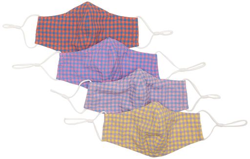 QualityDurables(クオリティデュラブルズ)4枚パックユニセックス大人用再利用可能織物フェースカバー