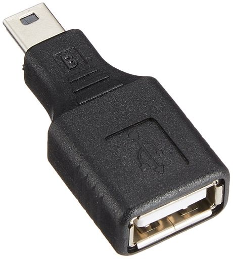 変換名人USBA(メス)右向き矢印miniUSB(オス)変換アダプタUSBAB-M5AN