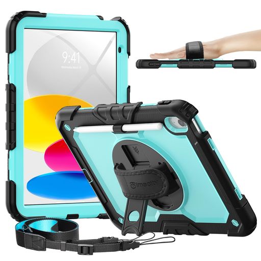 Other - TimecityiPad第11世代/第10世代(A16)専用ケース耐衝撃10.9/11インチ2022/2025モデルハンドグリップ/ショルダーストラップ付き横置き/縦置き360度回転スタンドペン収納仕事現場保護フィルム防塵
