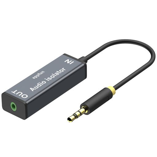 eppfun AV100A ノイズフィルター グランドループアイソレーター Aux 3.5mm対応 ホワイトノイズ 除去 ホームオーディオ/スピーカー/カーステレオシステムで用
