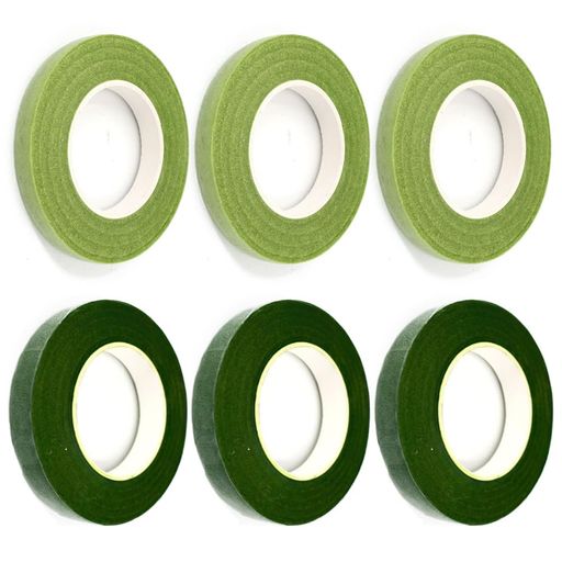 VIVIZHWHフローラテープ造花テープ幅12mmDIY花芸飾りセットフローラテープ花束花屋手芸(ダークグリーン..