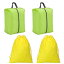 PATIKIL 旅行用シューズバッグ 4個セット ジッパー付き防水シューズバッグ 男性・女性用ポータブル収納オーガナイザー 緑・イエロー