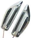 HTharrosLEDウインカーサイドマーカー流れるシーケンシャルDC12V汎用クリアレンズアンバー発光フェンダー左右2個B