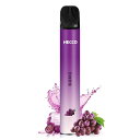HECCO 使い捨てタイプ電子タバコ ぶどう シーシャ 持ち運び ベイプ VAPE 大容量 ノンニコチン・タール・色素0 フレーバー 爆煙 水蒸気タバコ 水タバ...