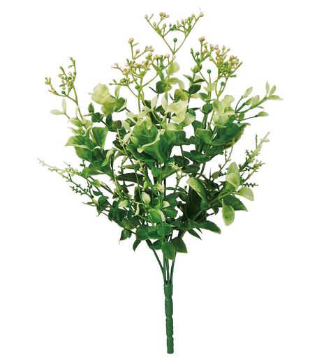 アスカ造花ミックスリーフブッシュグリーン全長:約32cm、幅:約21cmA-44141-051A