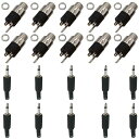 オーディオソケットオーディオプラグヘッドフォンプラグ3.5mmオーディオインターフェースモノラルコネクタ付きオーディオTRS10個セット